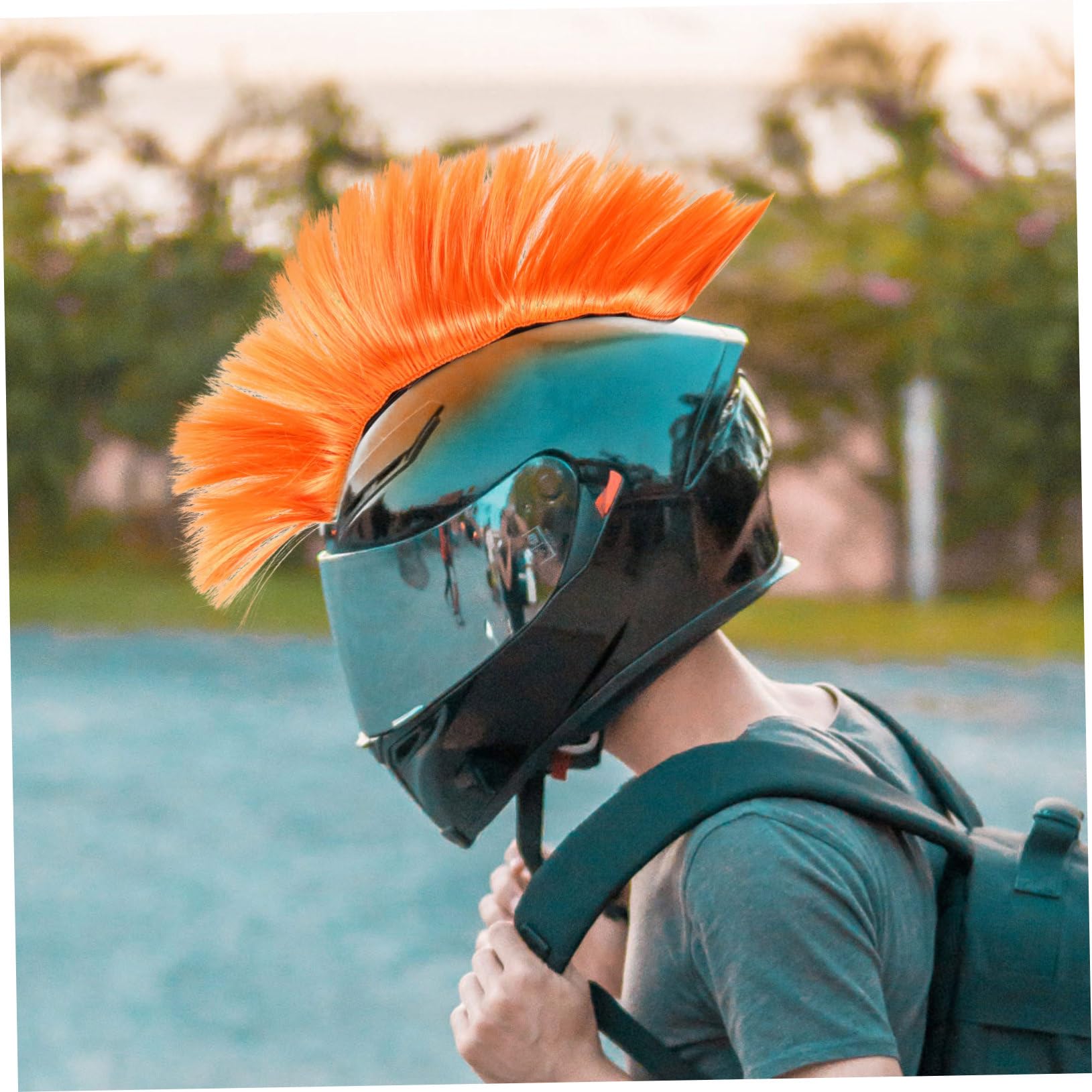 Amazon.co.jp: MOLUCKFU ヘルメットドレスウィッグ ヘルメットコスプレ